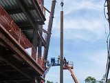 Erecting the steel column Facing East (600x800).jpg